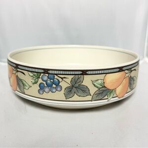 Mikasa GARDEN HARVEST Round Vegetable Serving Bowl Stoneware Vintage CAC29